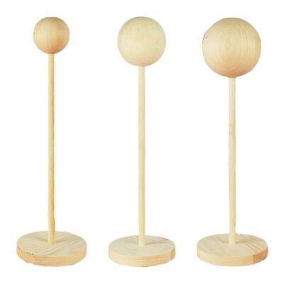 #ad Retro Wood Wig Stand Save Space for Doll Hairs Styling Hat Display Stand Holder