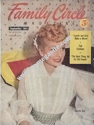 #ad LUCILLE BALL FAMILY CIRCLE MAGAZINE SEP 1953