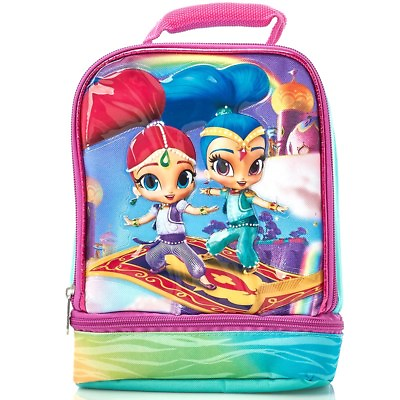 #ad Shimmer and Shine Lunch Box Bag Insulated Nick Jr. Dual Compartment