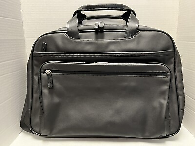 #ad Levenger messenger bag multiple compartments zip up with shoulder strap