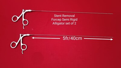 #ad 4A Stent Removal Forcep Grasper semi rigid 5fr Set of 2