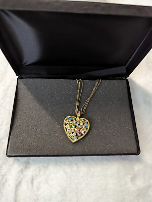 #ad Real Collectibles by Adrienne Diamonite heart pendant necklace
