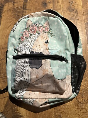 #ad Horse Backpack Teal Used
