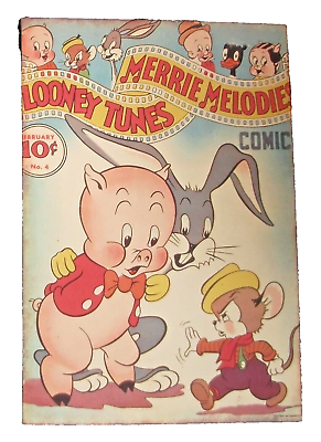 #ad Looney Tunes Comics BUGS BUNNY PORKY PIG 10 x 14.5 Canvas Wrap Wall Art Print