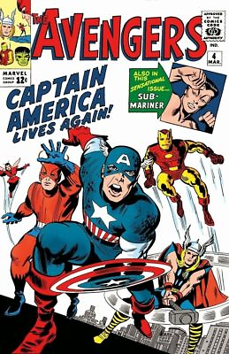 #ad quot; THE AVENGERS #4 COMIC BOOK COVER quot; POSTER No.4