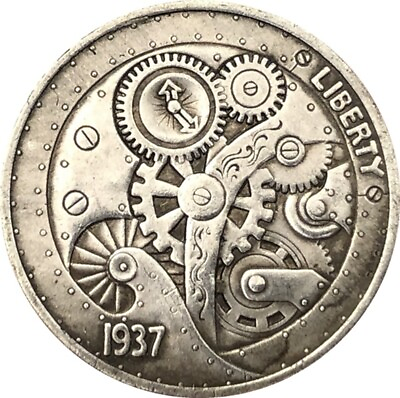1937 Mechanical Wheel Coin Hobo Nickel Coin Collection Unique Design Y1