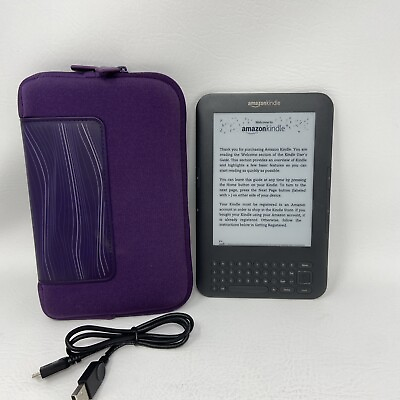 #ad Amazon Kindle Reader Keyboard Wi Fi 6quot; 4GB D00901 3rd Generation TESTED amp; WORKS
