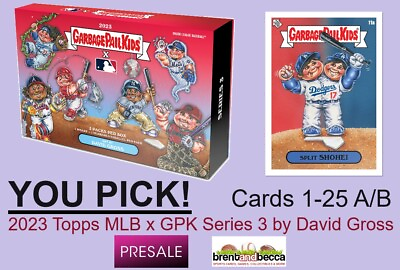 #ad 2023 Topps MLB x GPK Series 3 David Gross YOU PICK Complete Your Set PRESALE