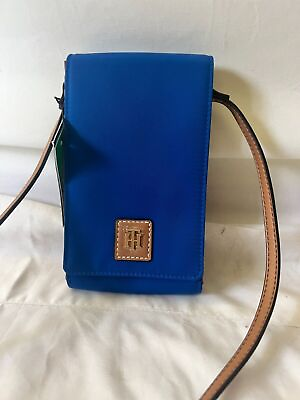 #ad New Tommy Hilfiger Women#x27;s Julia iPhone Crossbody Wallet Bag Small Blue