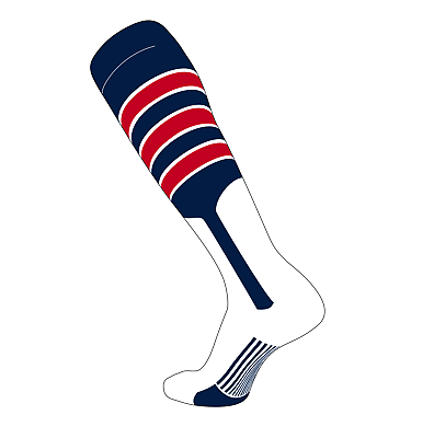 #ad TCK Elite Baseball Knee High Stirrup Socks D 9in Navy White Red
