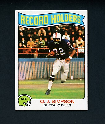#ad O.J. Simpson 1975 Topps Record Holders HOF Buffalo Bills #355 NM MT