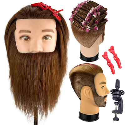 #ad Male Mannequin Head For Practice Hairdresser Training Styling Hairdressing
