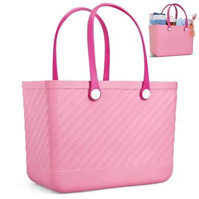 #ad Large Pink Beach Tote Bag Sandproof Waterproof Washable EVA Material Ideal