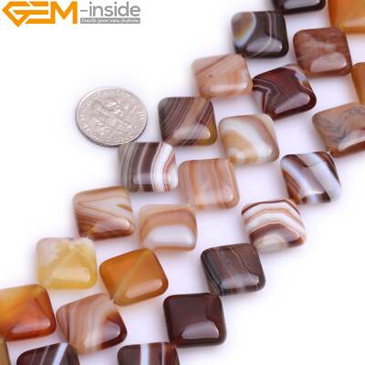 #ad Natural Stripe Botswana Agate Assorted Shape Stone Beads Jewelry Making 15quot;