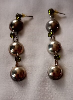#ad Dangle Drop Earrings Silver Color Pierced Ears Women#x27;s Casual Wear