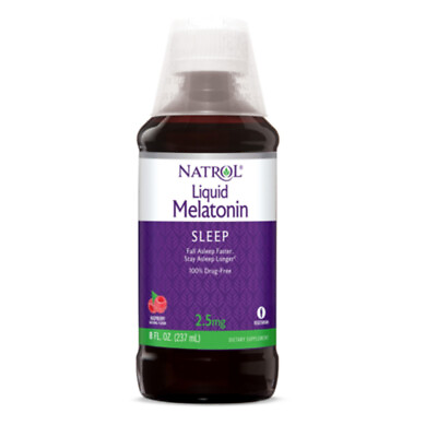 #ad Natrol Liquid Melatonin Sleep Berry 2.5 mg 8 fl oz 237 ml