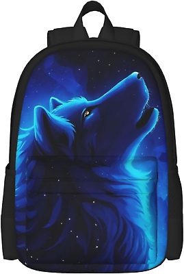 #ad 3D Animal Kids Wolf Backpacks Girls School Bookbag Shoulder Bag Casual Daypack