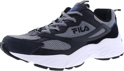 #ad Fila Men’s Envizion Running Walking Casual ShoesGrey Black Blue12M