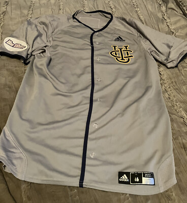 #ad UC IRVINE Anteaters UCI Baseball ADIDAS Sewn #55 Size 46 Jersey BIG WEST Gray