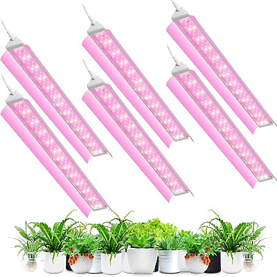 #ad 6 Pack LED Grow Light 2ft for Indoor Plants Full Spectrum High Output Growing