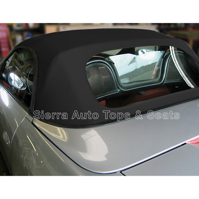 #ad Porsche Boxster Convertible Top 97 02 in Black Stayfast Cloth Plastic Window