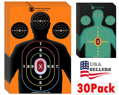 #ad Shooting Targets Reactive Splatter Range Paper Target Gun Shoot Rifle 30 Packs