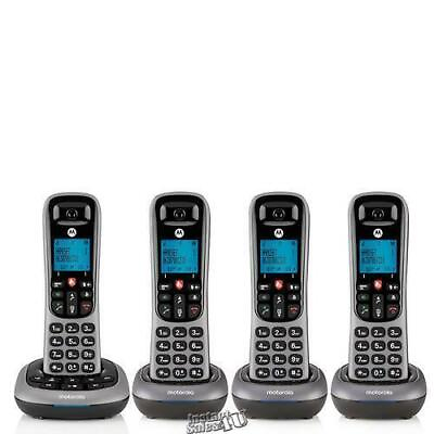 #ad Motorola Cordless Answering System Base and 4 Handsets
