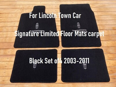 #ad For Lincoln Town Car Signature Limited Floor Mats carpet Black Set of4 2003 2011