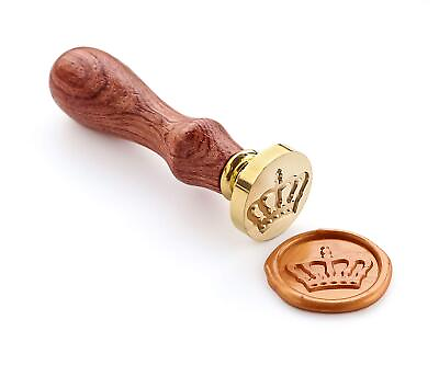 #ad Cute Crown Wax Seal Stamp with Rosewood Handle Decorating on Invitations En...