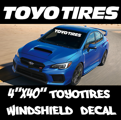 #ad TOYO TIRES 4X40 Windshield Sport Banner Vinyl Decal Sticker JDM Racing club