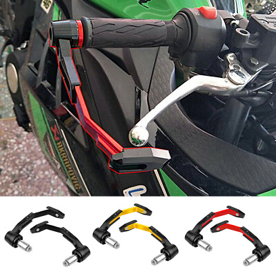 #ad 2PC CNC Motorcycle Brake Clutch Lever Guard Anti Fall Horn Brakes Protection Rod