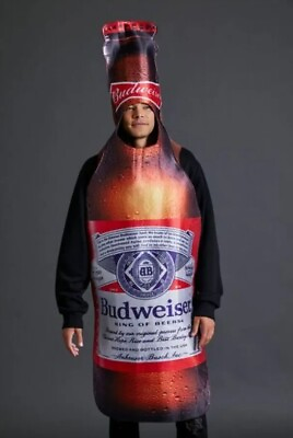 #ad Rasta Imposta Adult One Size Budweiser Beer Bottle Hallloween Costume Tunic