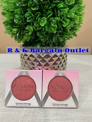 #ad Almay Healthy Hue Blush 300 Pink Flush 0.17 oz. Ea 2pcs
