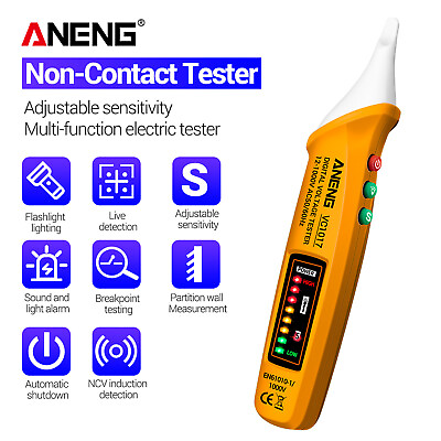 #ad ANENG AC Voltage Detector Circuit Tester NCV Electrical Pen Line Detection D8N8