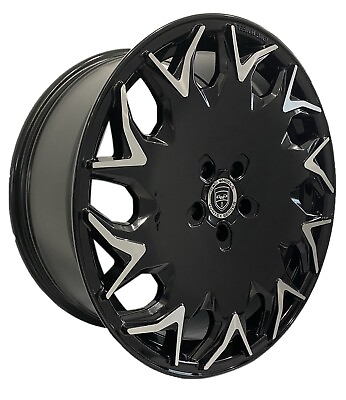 #ad 4 GV06 20 inch Staggered Black Rims fits KIA STINGER GT 2020