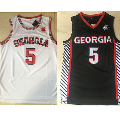 #ad Men#x27;s Retro Anthony Edwards Georgia #5 College Basketball Jersey Stitched