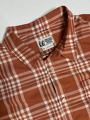 #ad NWT Marmot Mens Aerobora Novelty Orange Plaid Short Sleeve Shirt Button Up XXL