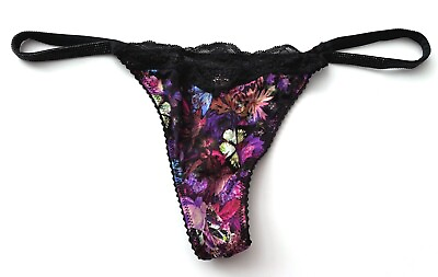#ad Victorias Secret Nwt Very Sexy Floral Shine Strap Thong Panty