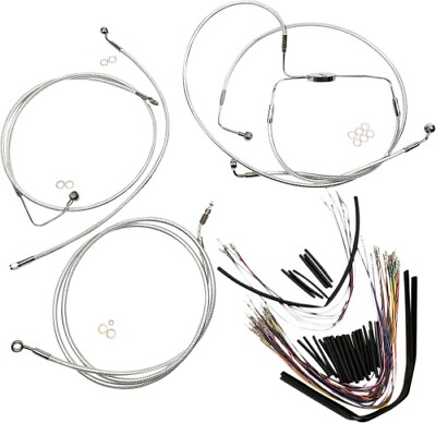 #ad Magnum Designer Handlebar Control Cable Kit 387001 Sterling Chromite Ii