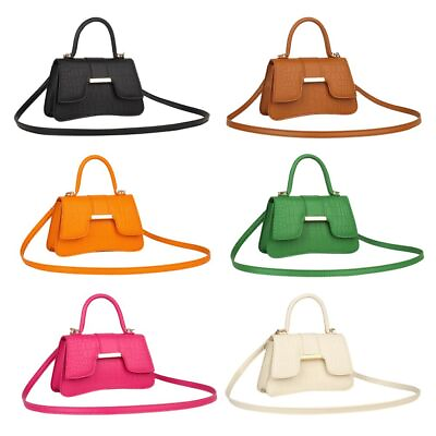 #ad Girls Pure Color PU Leather Crossbody Bags Messenger Bag Shoulder Bag Handbags