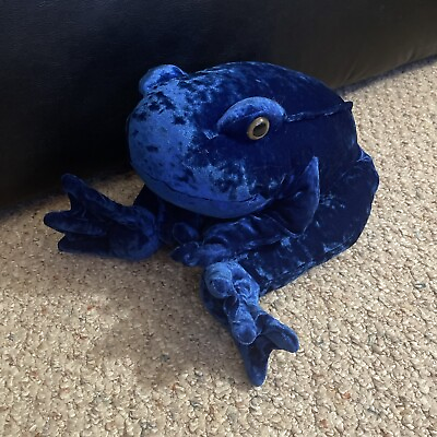 #ad Commonwealth Blue Velvet Frog 21” Stuffed Animal Plush Toad
