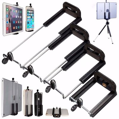 #ad Cell Phone Stand Clip Bracket Tripod Holder Mount For Smart Phone Only Clip