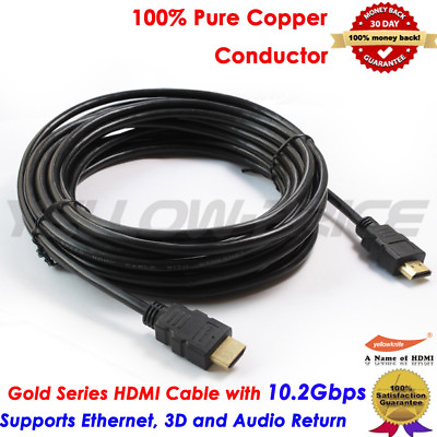 #ad 6FT 25FT HDMI Cable V1.4 High Speed Ethernet amp; Audio 1080P 3D HD TV DVD PS3 Lot