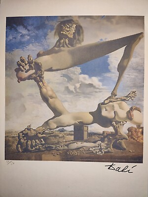#ad COA Salvador Dali Painting Print Poster Wall Art Signed amp; Numbered