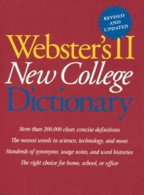 #ad Websters II New College Dictionary Hardcover VERY GOOD