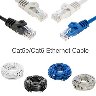 #ad Cat5e Cat6 Ethernet Internet LAN Network Cable Router Blue White Black Grey lot
