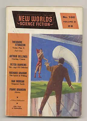 #ad New Worlds Science Fiction Vol. 34 #102 VG 4.5 1961 Low Grade