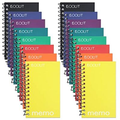 #ad 16 Pack Small Spiral Notebooks Memo Pads 3 x 5 Inches Pocket Notebooks Lined ...