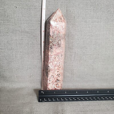 #ad 1.3 Lb Leopard Skin Jasper Crystal Tower gemstone specimen red rock natural