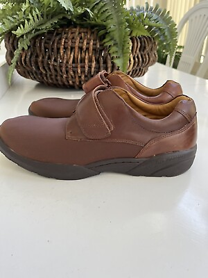 #ad Dr. Comfort NEW Brian Mens Stretchable Diabetic Casual Strap Shoe Brown 14W Wide